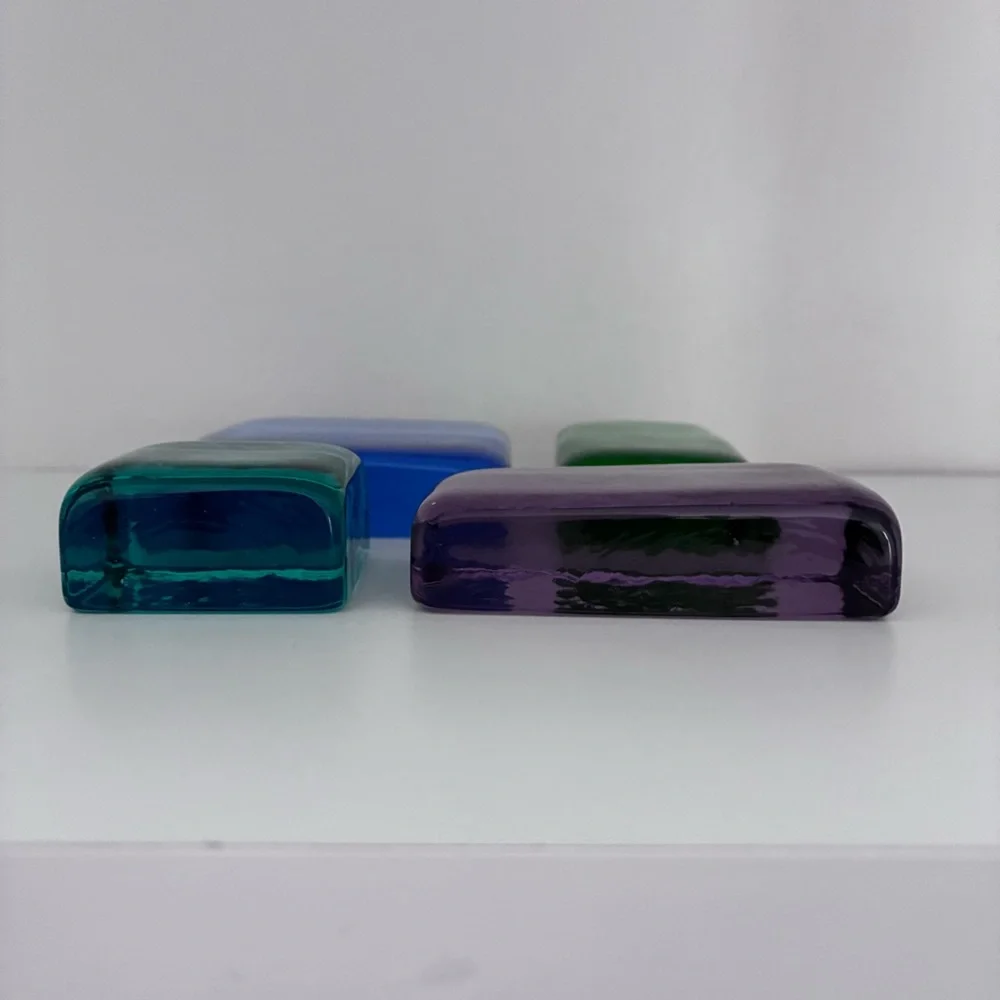 NWT Mosaic Puzzleweights Glass Paper Weights, by Design Ideas, Boxed